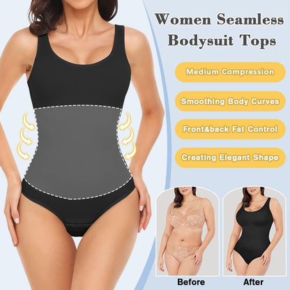 VVX Bodysuit for Women - Tummy Control Seamless Tops Compression Butt Lifting Shapewear Bodysuits