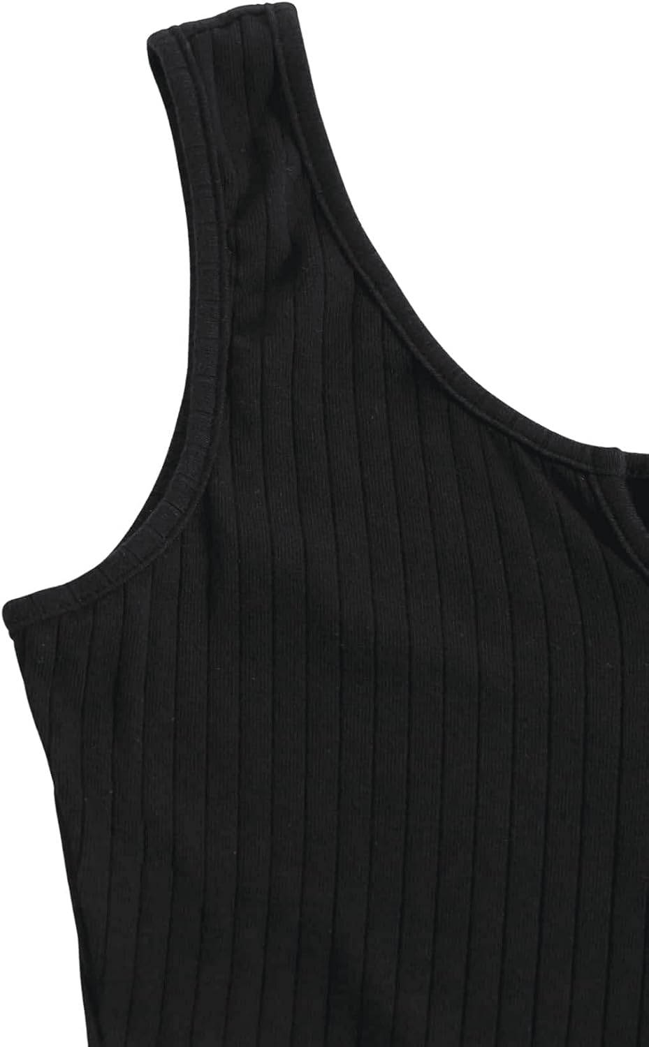 SOLY HUX Women's Summer Sleeveless Belted Tank Romper Short Jumpsuit