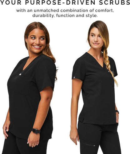 FIGS Catarina Scrub Tops for Women — Classic Fit, 1 Pocket, Four-Way Stretch, Anti-Wrinkle