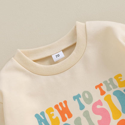 New to the Cousin Crew Baby Boy Girl Bubble Romper Sweatshirt Long Sleeve Oversized Bodysuit Fall Clothes