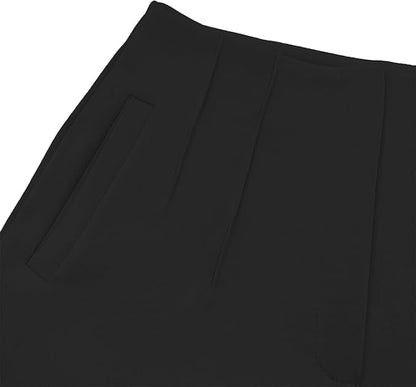 Womens High Waisted Pants 2025 Trendy Pleated Straight Leg Dress Pant Business Work Casual Trousers