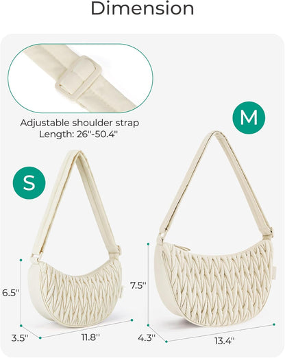 BAGSMART Hobo Bag for Women, Nylon Quilted Crossbody Bags for Women Shoulder with Adjustable Strap