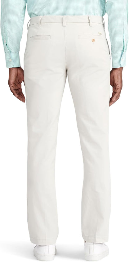 IZOD Men's Performance Stretch Straight Fit Flat Front Chino Pant