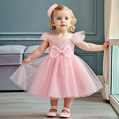 HNXDYY Baby Girl Party Tutu Dress Toddler Girl Sequins Wedding Pageant Ball Gown