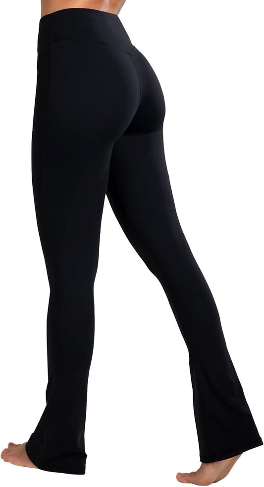 Sunzel High Waist Mini Flared Leggings for Women, Tummy Control Casual Flare Yoga Pants for Yoga Workout Gym
