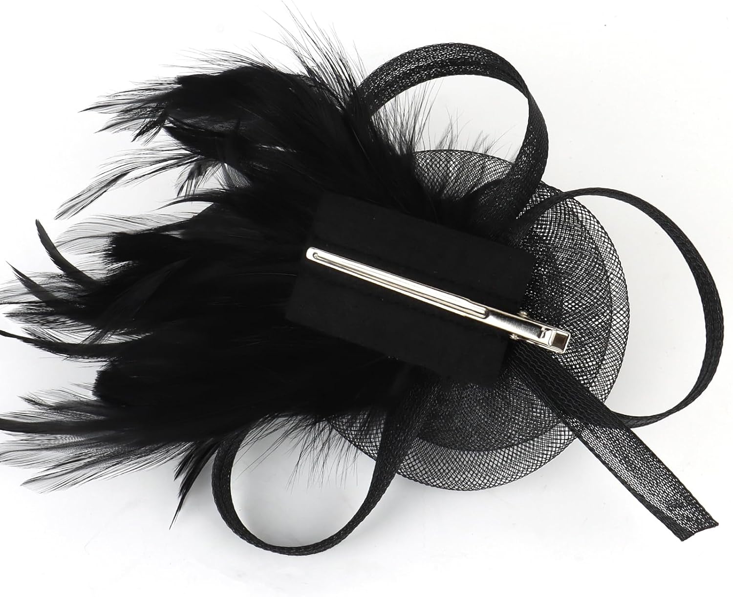 AMCAMI Fascinators Hats with Feather for Women 2025 Derby Hats Tea Party Hat with Headband and Clip