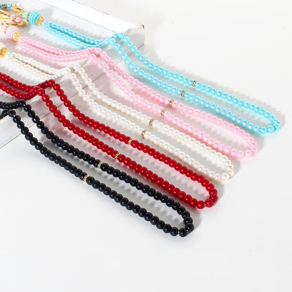 Islam Prayer Beads Tassels Bracelets for Women Meditation Protection Muslim Religion Colored Arab Strand Bangle for Men Boho Chakra Statement Stylish Long Chain Handmade Birthday Gifts
