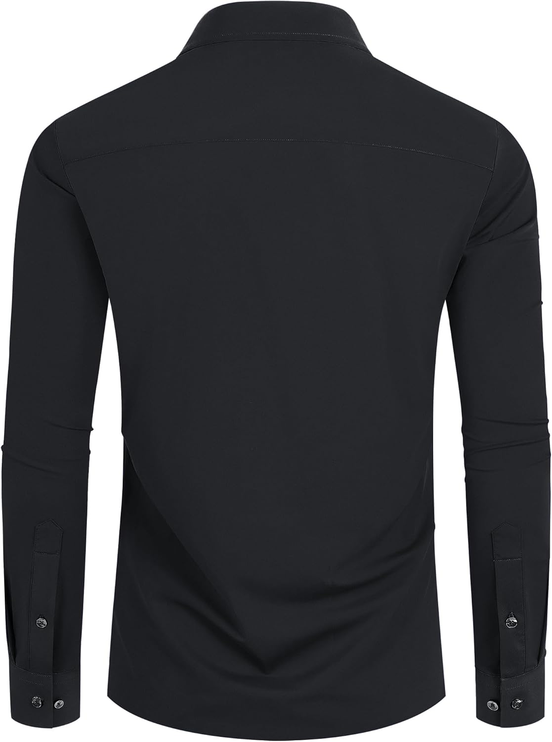 Stretch Mens Dress Shirts Long Sleeve Slim Fit Dress Shirts for Men Muscle Fit Wrinkle Free Button Down Shirt