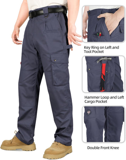 BOCOMAL FR Pants for Men Cargo Flame Resistant Pants(2112&CAT2) 100% C 7.5oz Utility Fire Resistant Pants