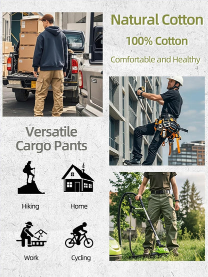 AKARMY Men's Casual Cargo Pants Military Army Camo Pants Combat Work Pants with 8 Pockets