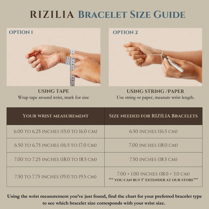 RIZILIA BLOSSOM Tennis Bracelet & Round Cut CZ [6 Colors available] in White Gold Plated, 7"