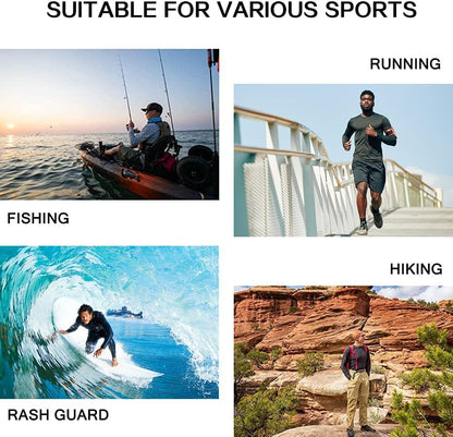 Willit Men's Sun Shirts UPF 50+ Rash Guard Long Sleeve Sun Protection Hoodie SPF UV Fishing Lightweight Athletic Running