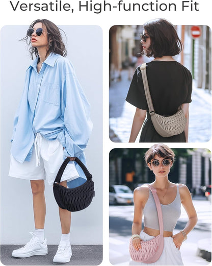BAGSMART Hobo Bag for Women, Nylon Quilted Crossbody Bags for Women Shoulder with Adjustable Strap