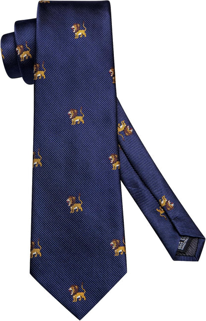 Hi-Tie Men's Tie Sets Silk Paisley Striped Necktie Pocket Square Cuff-links Sets Wedding Business Holiday