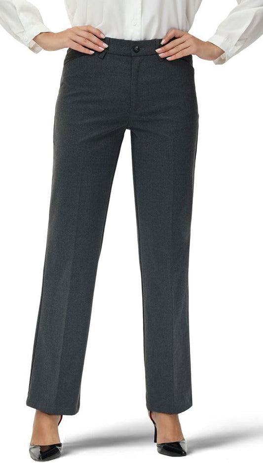 Soojun Women's Comfort Flex Waist Straight Leg Dress Pants