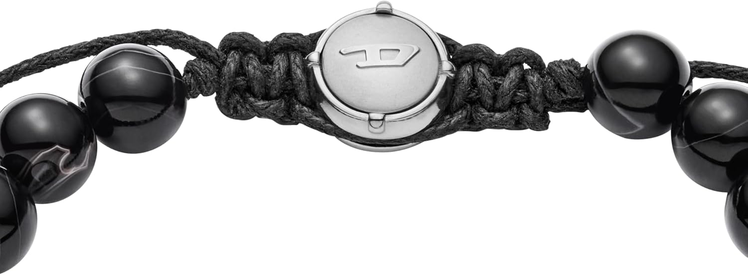 Diesel Stainless Steel and Beaded Bracelet for Men