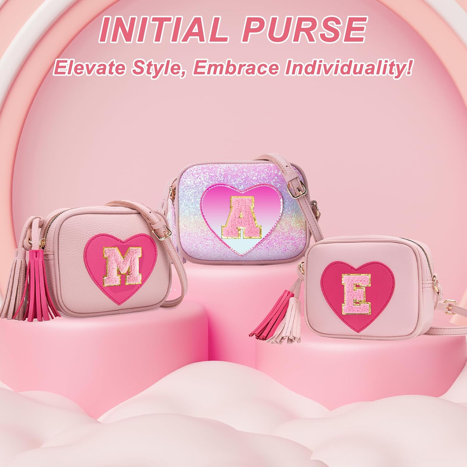 3 4 5 6 7 8 Year Old Girl Birthday Gifts Initial Toddler Girl Purse Kids Purse Toddler Girls Gift Heart Purse