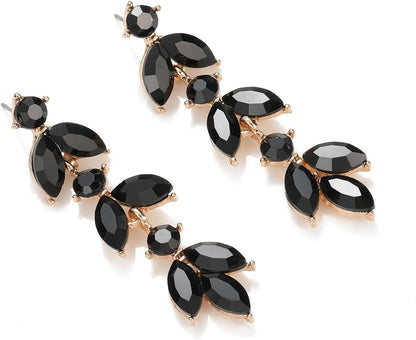 Wedding Rhinestone Dangle Earrings Elegant Bridal Crystal Drop Earrings for Women Bridesmaids Guest Party Prom