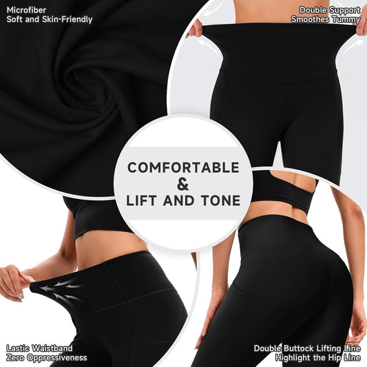 High Waisted Leggings with Pockets, 7/8 Full Length Buttery Soft Yoga Leggings for Woman