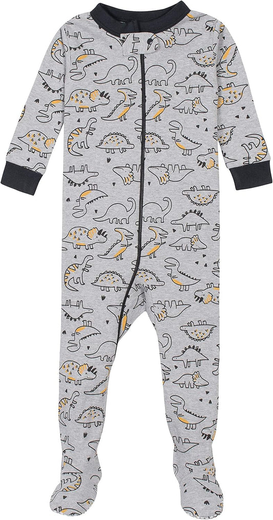 Gerber Boys' 4-Pack Snug Fit Footed Cotton Pajamas