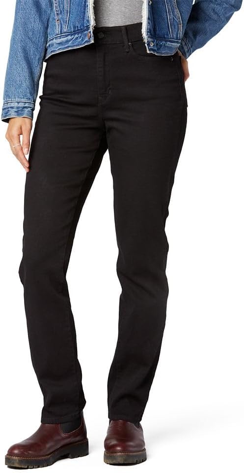 Levi Strauss Signature Gold Women's High-Rise Straight Jeans Stretch Denim (Standard and Plus)