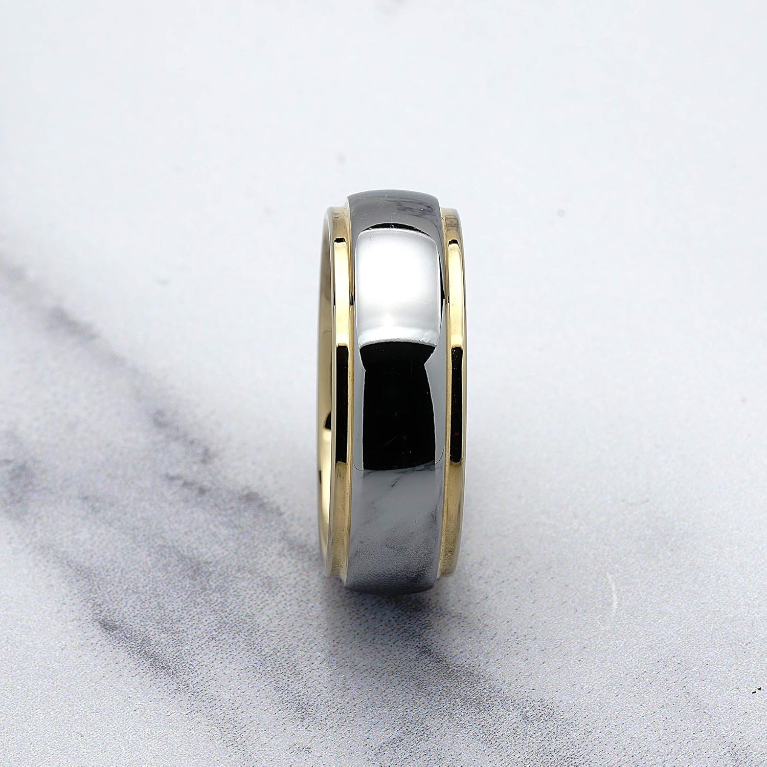 100S JEWELRY Engraved Personalized Tungsten Rings For Men Women Wedding Band Two Tone Gold Silver Engagement Sizes 6-16