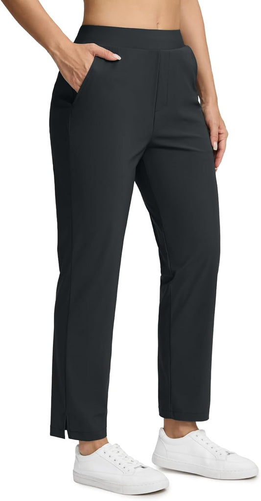 Seamaid Womens Golf Pants Lightweight Casual Travel Pants with Zipper Pockets Stretchy Work Business