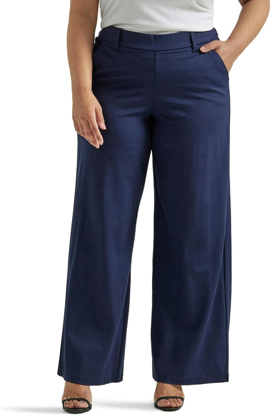 Lee Women's Plus Size Ultra Lux Comfort Any Wear Wide Leg Pant