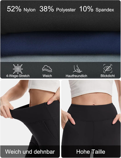 MOVE BEYOND Buttery Soft Women's Yoga Joggers Pants/Capris 4 Pockets High Waist Lightweight Sweatpants Running Lounge Pants