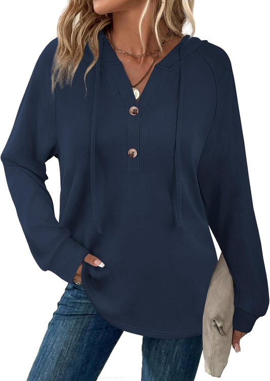 Womens Tops Fall Fashion Hoodies for Women Long Sleeve Sweatshirts Ladies Casual Tees Soft Pullover Trendy Blouses