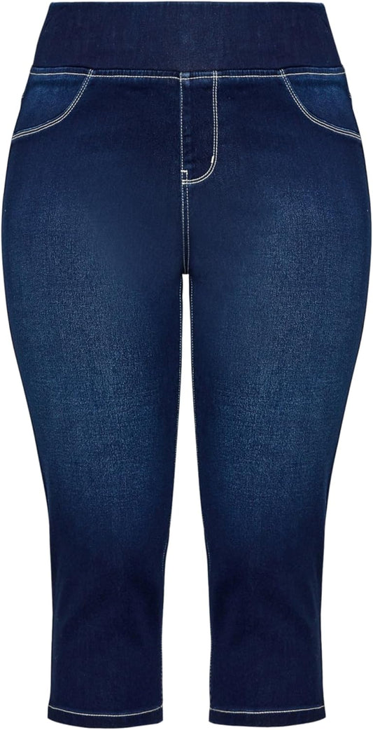 Women's Pull on Cropped Denim Legging