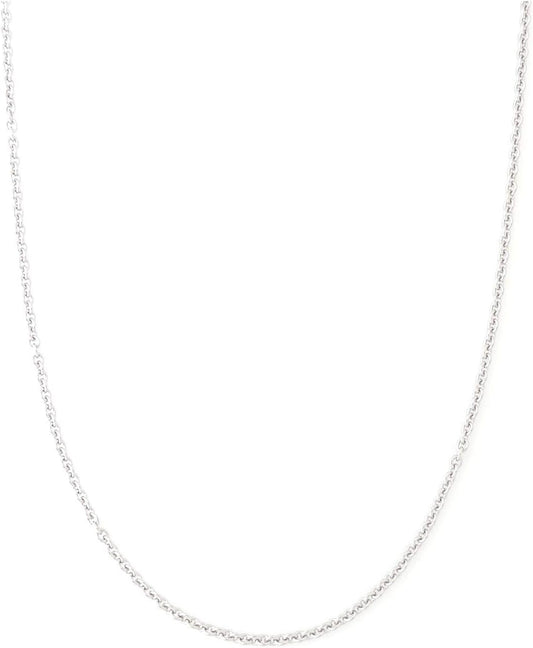 2MM Stainless Steel Necklace - Thin Cable Chain for Women & Men, Silver Chains for Pendant Addition or Alone - 16-30 Inch Available