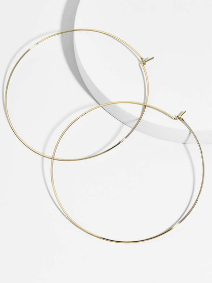 3 Pairs Thin Extra Large Hoop Earrings Set，Fashion Huge Gold Hoops 18k Gold Plated Lightweight Stainless Steel Hoops Big Geometric Round Gold Hoop Earrings Set Minimalist Jewelry for Women