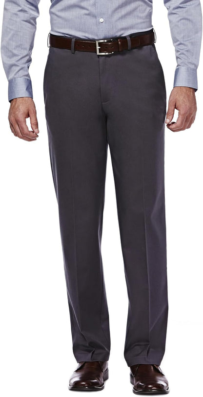 Haggar Men's Premium No Iron Khaki Classic Fit Flat Front Casual Pant (Regular and Big & Tall Sizes)