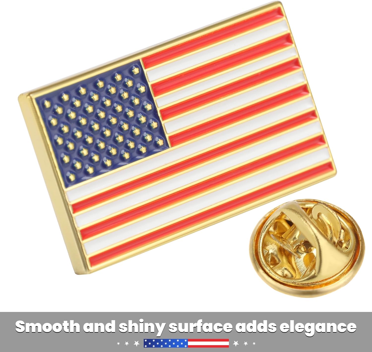 TONOS Exquisite American Flag Pin - Stars and Stripes Lapel Pin