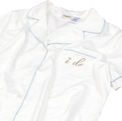 Dearfoams Women's Matching Bridal Pajamas, Robe & Nightwear Set for Bride & Bridesmaids, Wedding