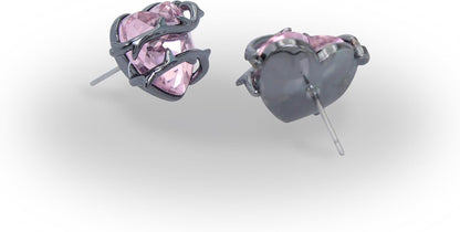 Betsey Johnson Womens Heart Stud Earrings
