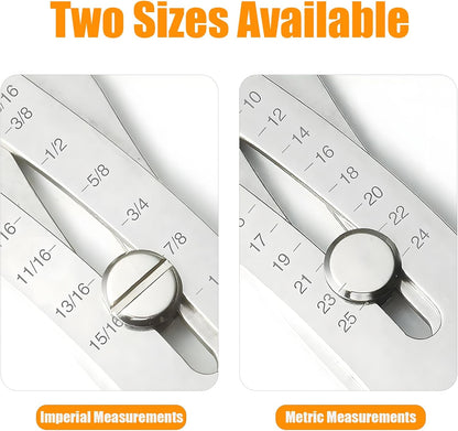 2025 Upgrade Portable Thread Checker Keychain, for Quick Thread Identification, Bolt and Nut Sizer Tool