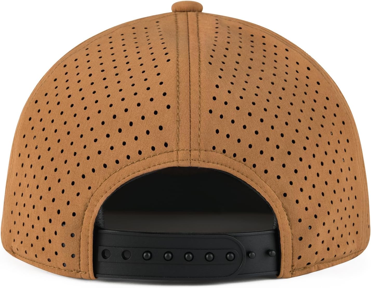 Men Flat Brim Adjustable Performance Hat Snapback Laser Perforated Baseball Cap