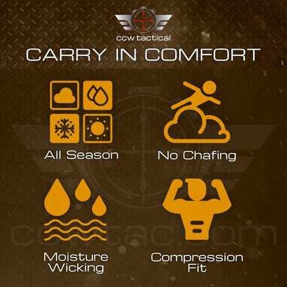 Concealed Carry Holster Shirt | Quick Access Open Pocket with Large Storage | Mens V-Neck