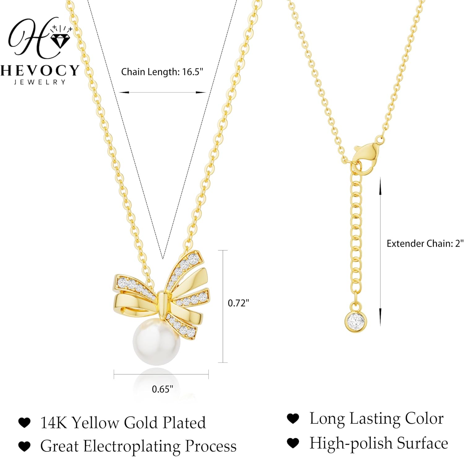 Single Pearl Gold Necklaces for Women Trendy: 14k Gold Plated Thin Chain Sparkly CZ/Dainty Pearl Pendant Stacked Adjustable Necklace Simple Cute Non Tarnish Waterproof Wedding Gold Jewelry