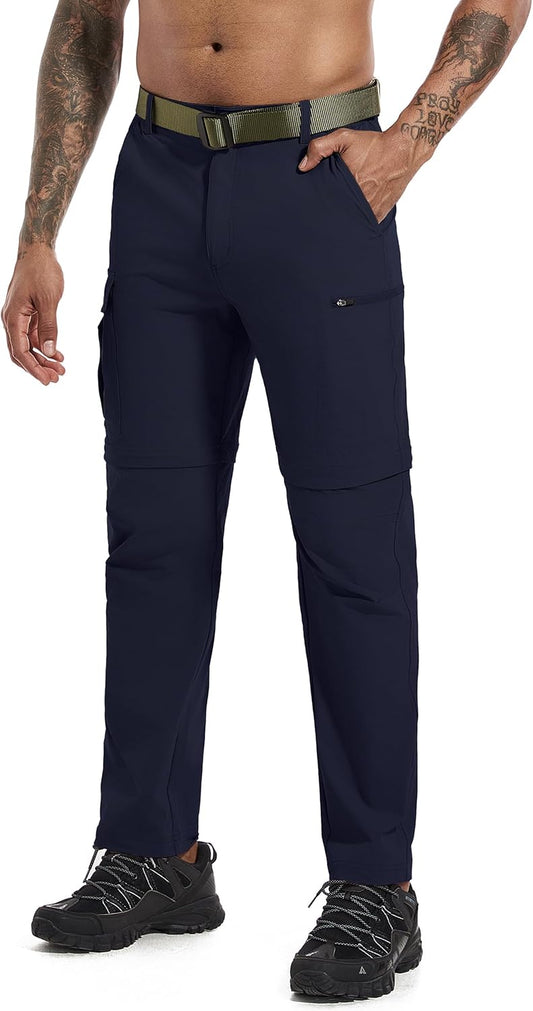 Mens Hiking Convertible Pants Zip Off Quick Dry Lightweight Fishing Safari Travel Camping Outdoor Cargo Pants