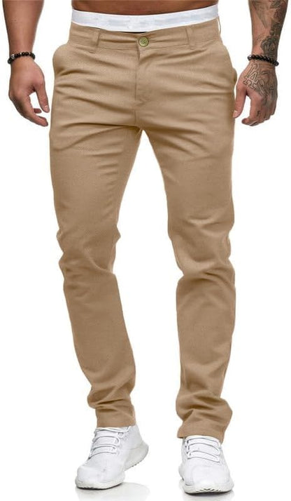 Mens Chinos Slim Fit Stretch Flat-Front Skinny Dress Pants