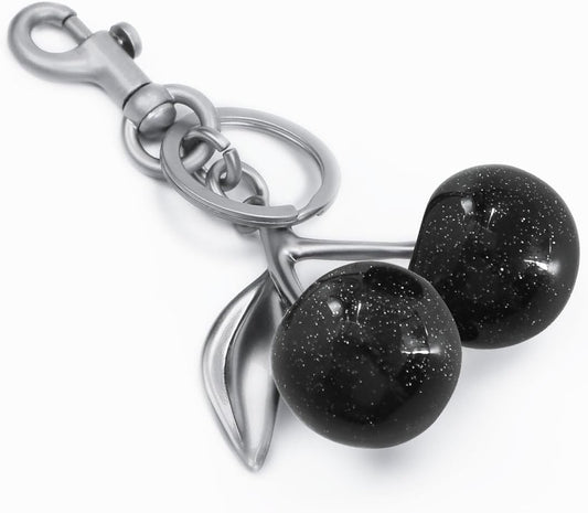 Keychain Cherry Bag Charms Purse: Key Chains Women Cute - Car keyrings leather handbags - Fashion enthusiasts