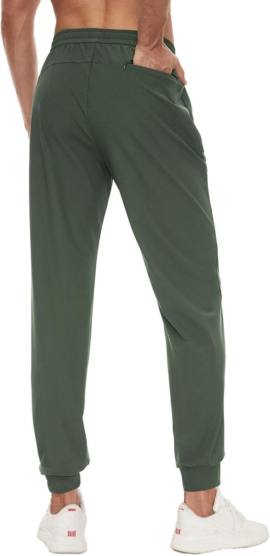 SEVEGO Men's 31"/33"/35"/37" Tall Inseam Joggers Lightweight Sweatpants 3 Zipper Pocket Tapered Athletic Workout Gym Pant