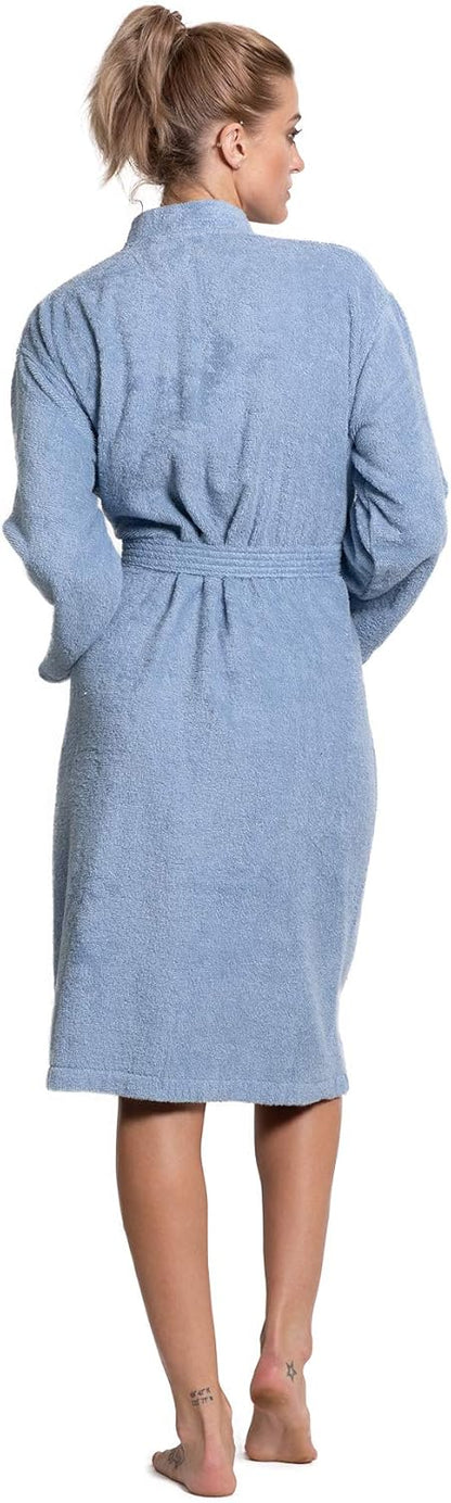 Turkuoise Soft & Absorbent Towel Robe, 100% Cotton Turkish Terry Cloth Kimono Bathrobes for Women