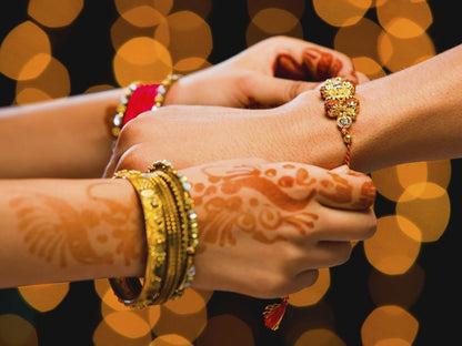 IS4A Set of Assorted Rakhi Bracelets (5 Rakhis) Handmade Rakhi Set of 5 Rakhi Gifts for Brother, Sister, Bhaiya, Bhabhi for Indian Rakhi Raksha Bandhan Festival Rakhi Bracelet