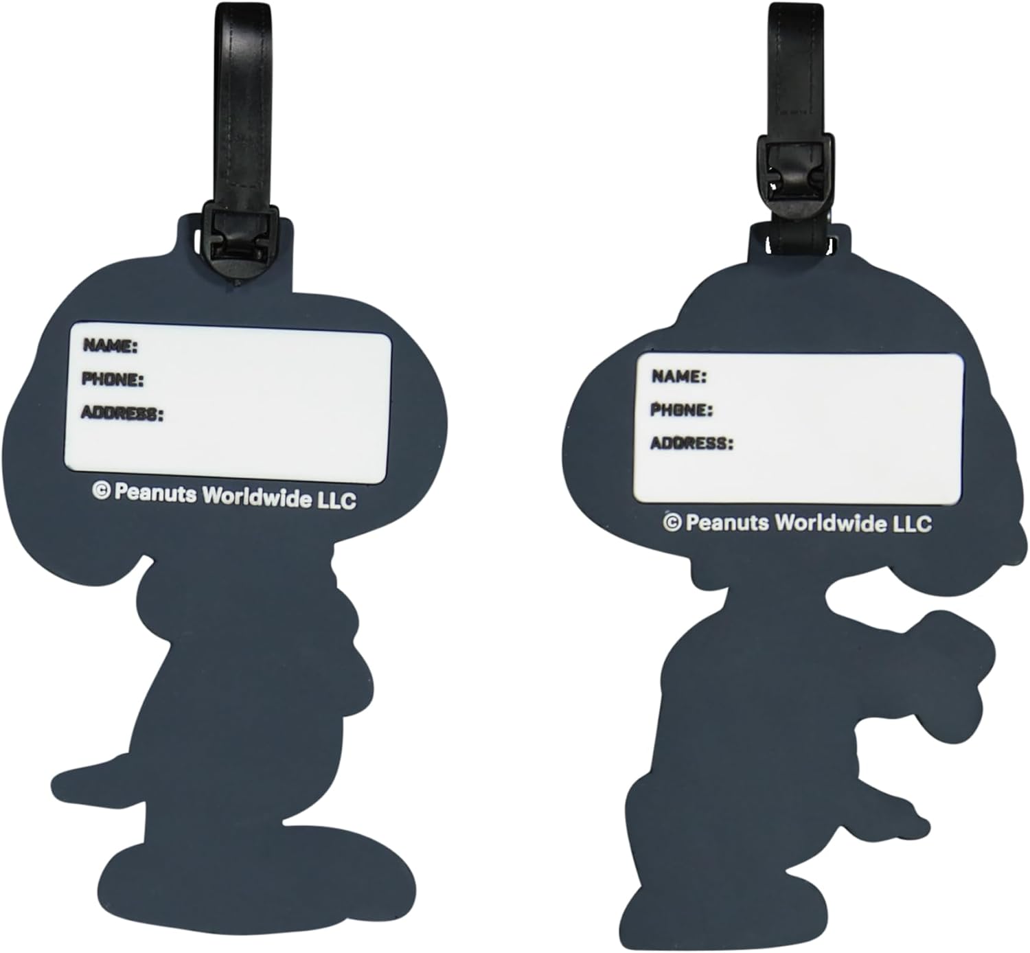 FUL Peanuts 2-Piece Suitcase ID Tag Set with Adjustable Straps, Multi