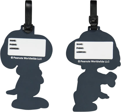 FUL Peanuts 2-Piece Suitcase ID Tag Set with Adjustable Straps, Multi