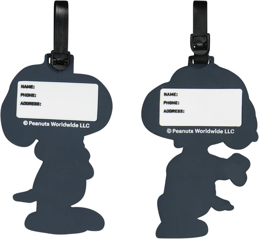 FUL Peanuts 2-Piece Suitcase ID Tag Set with Adjustable Straps, Multi